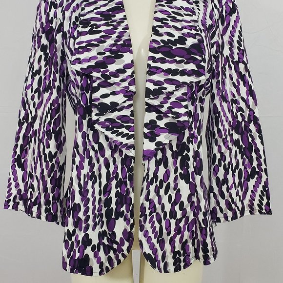 Cato Jacket size Large Purple Collared Blazer - Picture 3 of 8